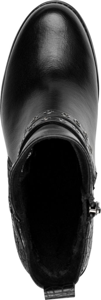 MARCO TOZZI Damen Stiefelette Krokodil-Optik 100% Vegan 2-25409-45, Größe:37 EU, Farbe:Schwarz