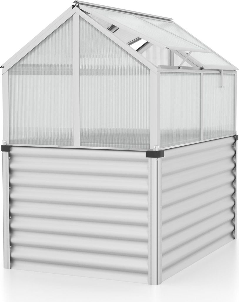 Vitavia Hochfrühbeet "Gamma" aluminium blank 124 x 89 x 71 cm (ohne Unterbau) 4 mm HKP