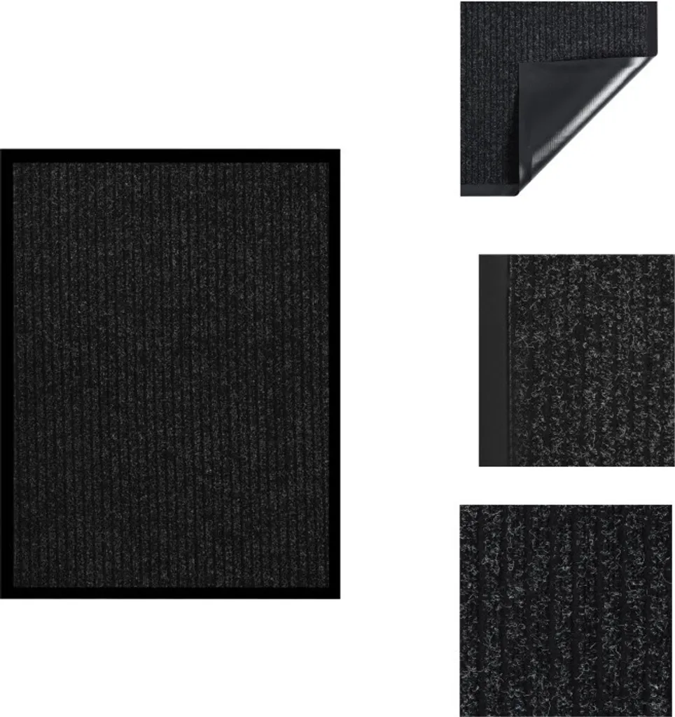 Paillasson de Propreté pour Entrée Anthracite 60x80 cm - Tapis Sol