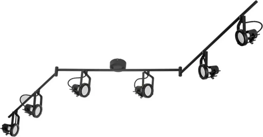 Plafonnier Technic GU10 noir 230V - Éclairage sans zone d'ombre fixe