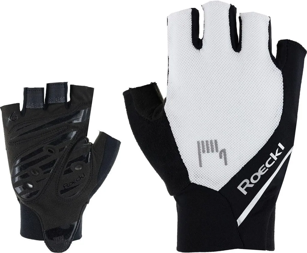 Gants de vélo Roeckl Ivory 2 Blanc et Noir Taille 9.0 Performance Été