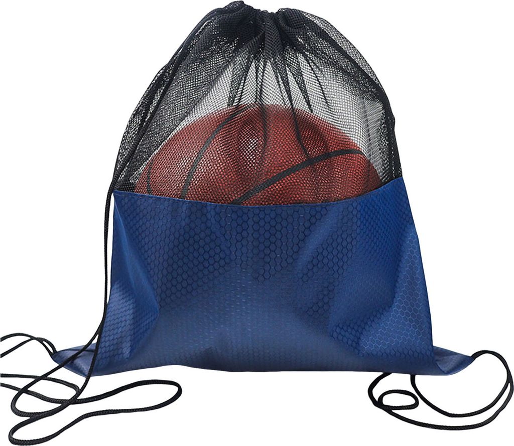 Basketball-Aufbewahrungstasche, Sport-Gym-Rucksack, Kordelzug-Design, wasserdicht, Wabengewebe, durchsichtiges Netzgewebe, Fußball-Fußballtasche