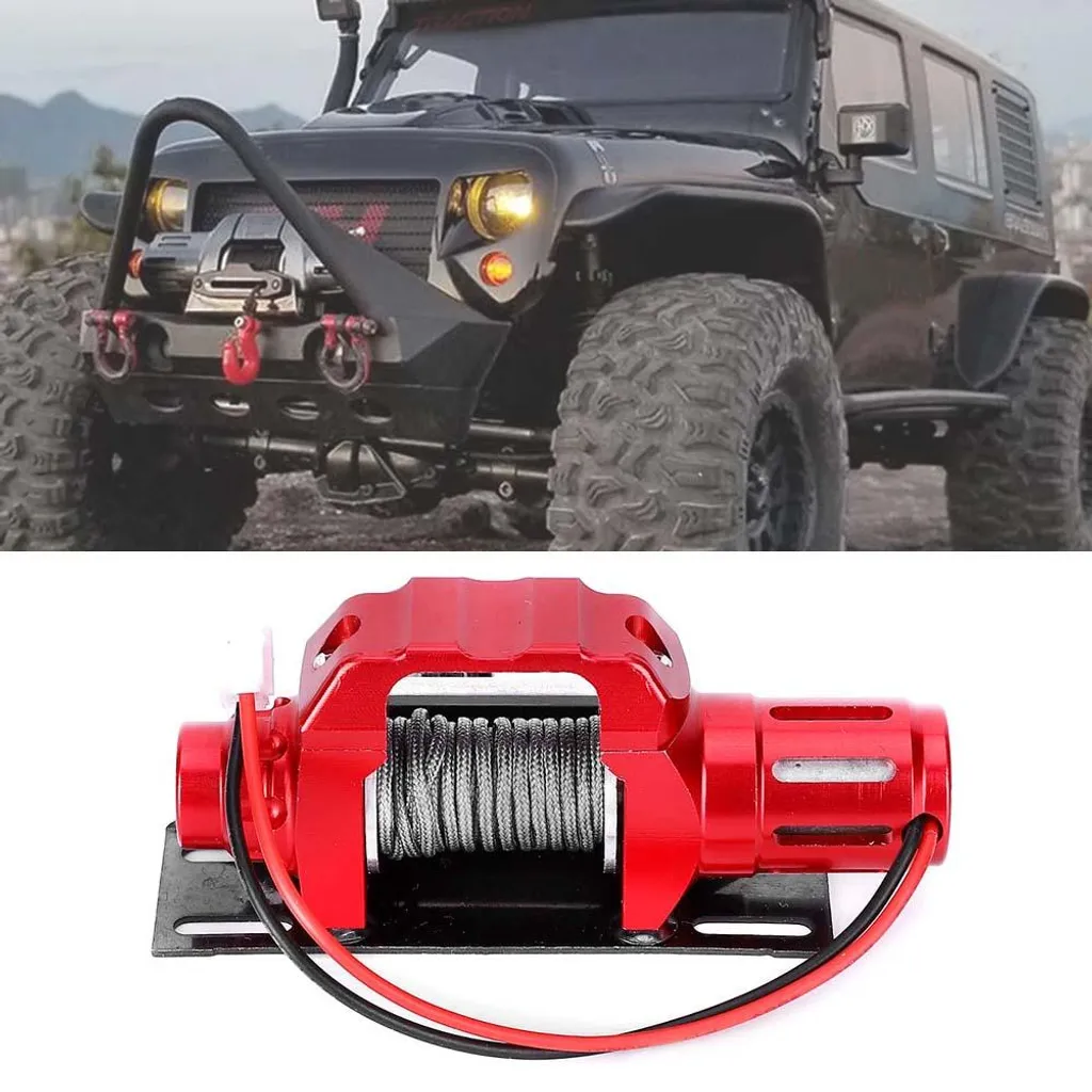 Accessoire Simulation RC : Treuil Électrique Métal pour Crawler 1/10 - 4