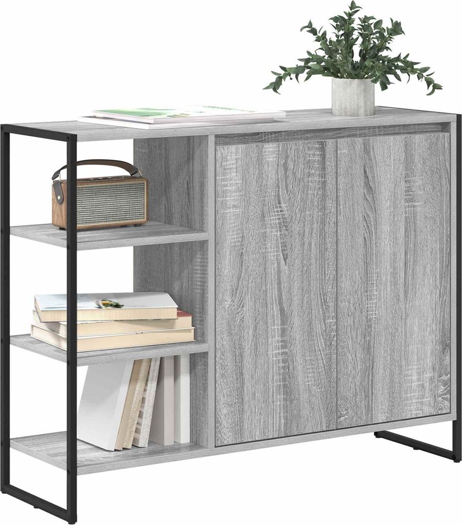 vidaXL Szafka boczna szara Sonoma 96,5 x 30 x 75 cm Zdjęcie produktu 