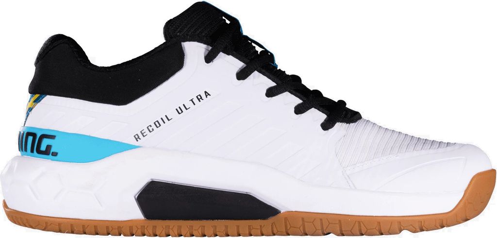 Salming Recoil Ultra Indoor Handballschuhe Hallenschuhe weiß/schwarz/blau 1233072-0707, Schuhgröße:42 2/3 EU