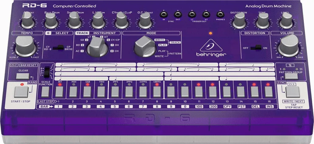 Boîte à Rythmes Analogique Behringer RD-6-LM Séquenceur 16 Pas Lime