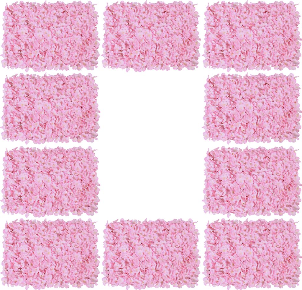10 Stück Blumenwand 40x60cm Kunstblumenwand Rosenwand DIY Hintergrund für Home Party Hochzeit Weihnachten Festival Foto Nachbildung