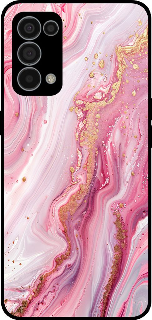 Smartphonica Telefon Fall geeignet für Oppo Find X3 Lite mit Marmor-Druck - TPU zurück Abdeckung Fall Marmor-Design - Pink