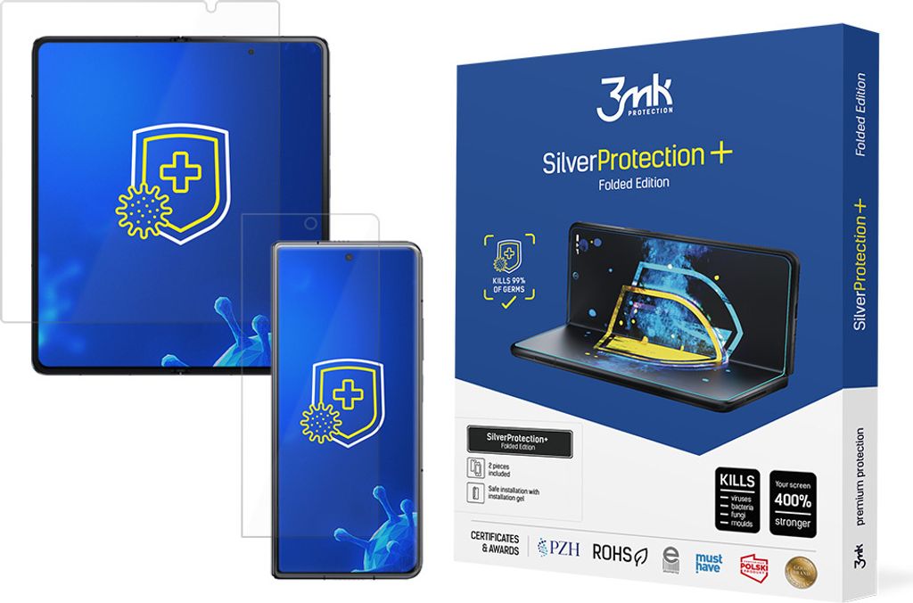 3mk Display Antimikrobielle Schutzfolie SilverProtection+ Folded Edition für Honor Magic V0