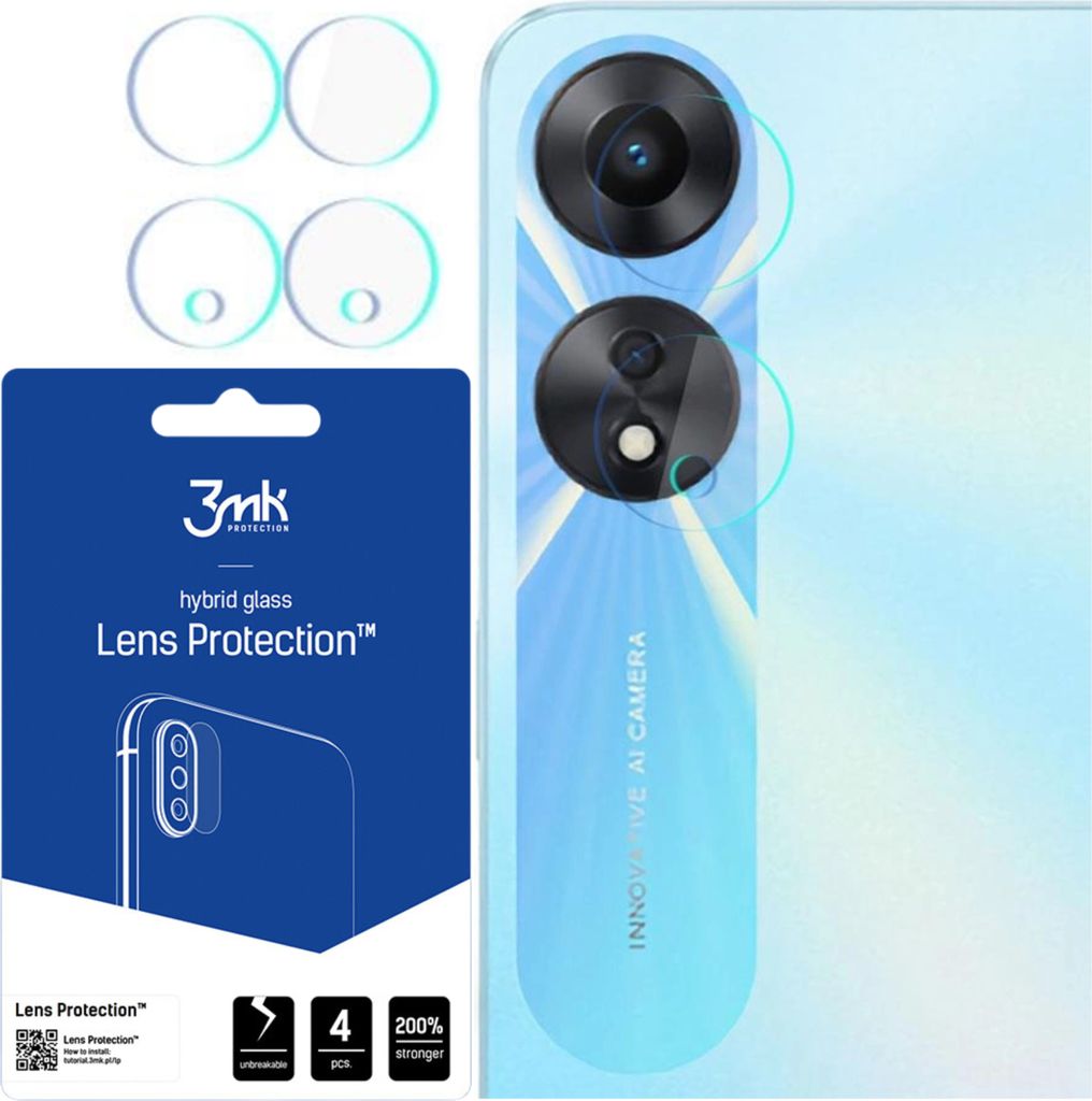 3mk Lens Protection Kameraschutz-Set fr Oppo A58 5G, 2-tlg.