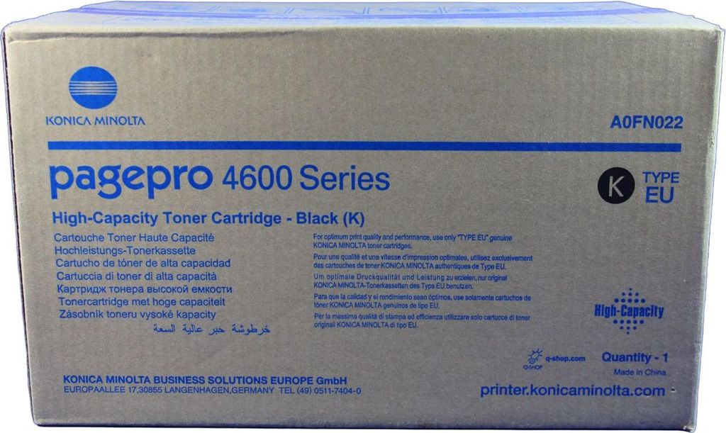 Konica Minolta A0FN022 Tonerkartusche Schwarz für Konica Minolta PagePro 4600