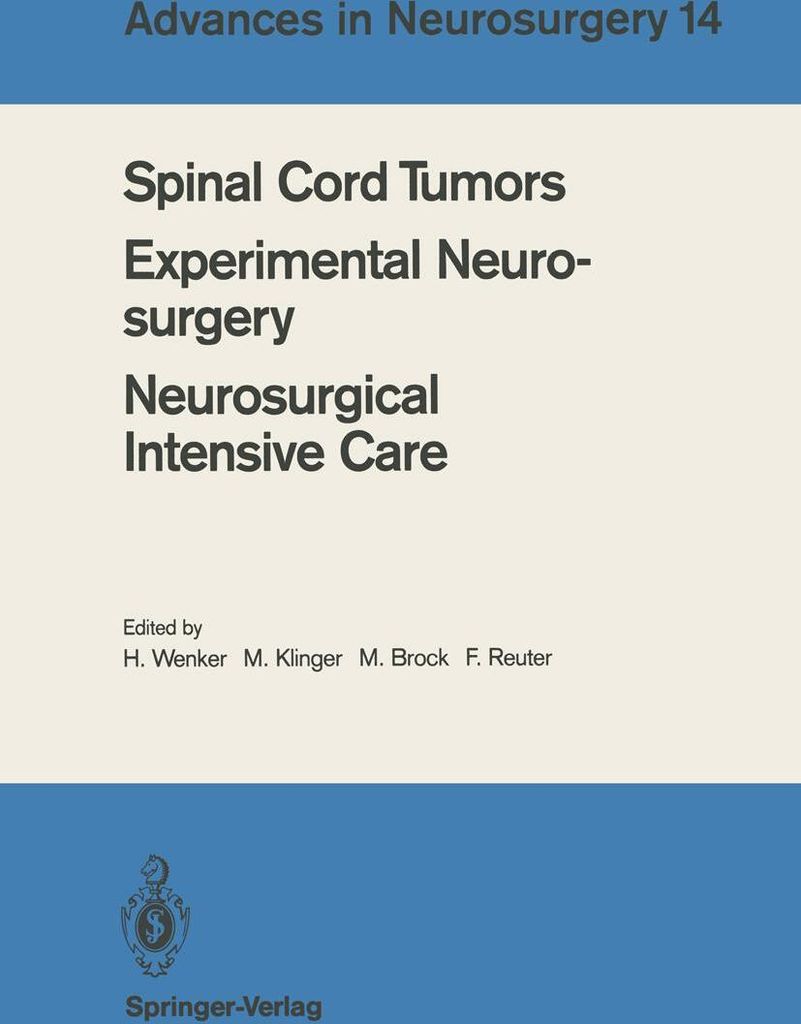 Spinal Cord Tumors Experimental Neurosurgery Neurosurgical Intensive Care