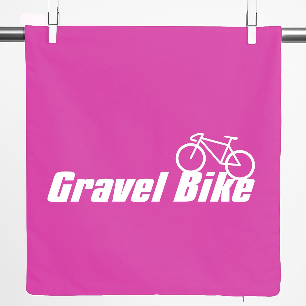 Huuraa Sofakissenbezug Gravel Bike Fahrrad Geschenk 40x40cm Fuchsia Baumwolle Gravel Bike Geschenkidee