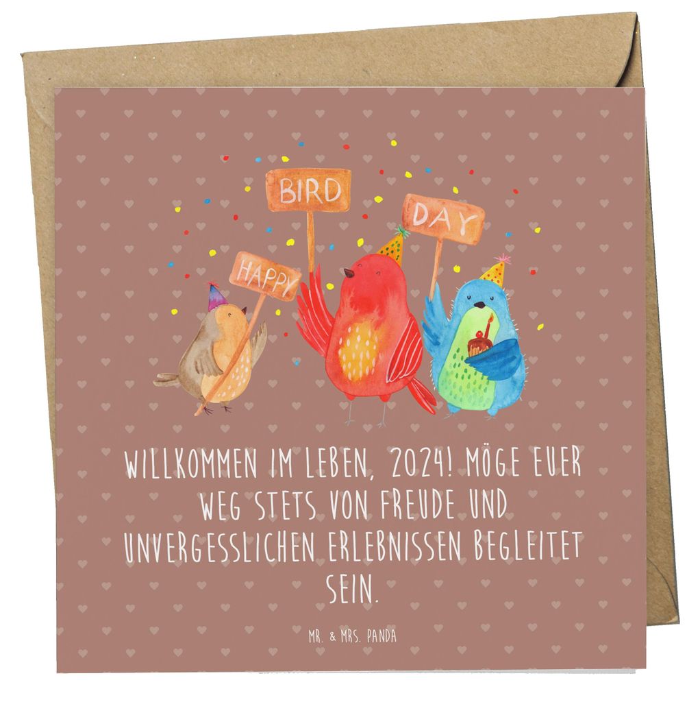 Mr. & Mrs. Panda Grußkarte 2024 Geburtstag - Braun Pastell - Geschenk, faltkarte, Klappkarte, Glückwunsch, Glückwunschkarte, Neuanfang, einzigar...