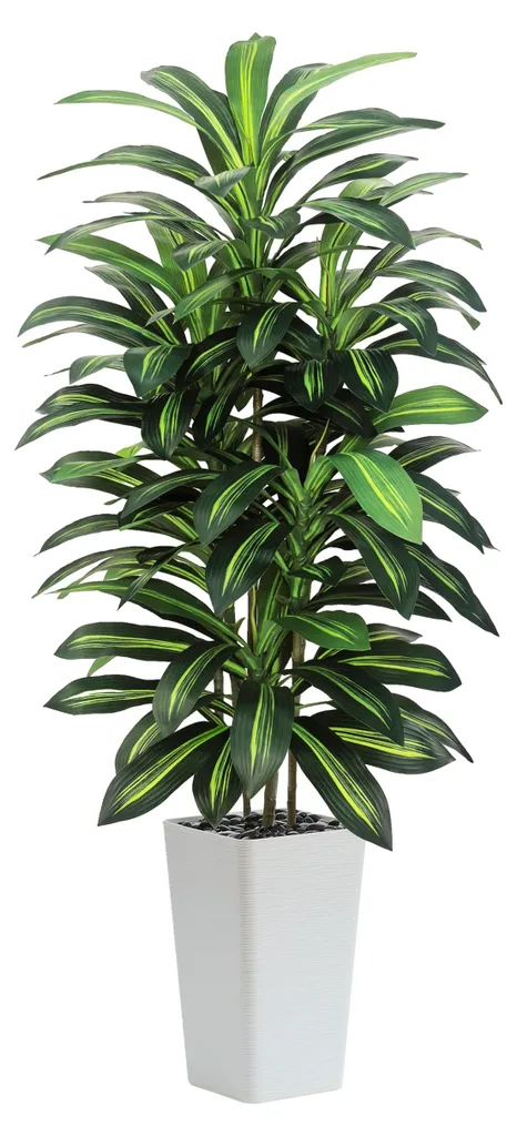 Plante artificielle Dragonnier 150 cm - Grande plante verte en pot design