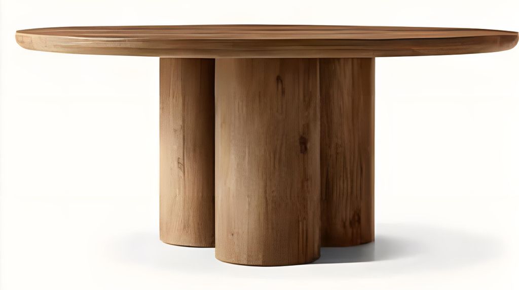 Eleganter Runder Esstisch Holz 183cm exklusiv Tisch Möbel