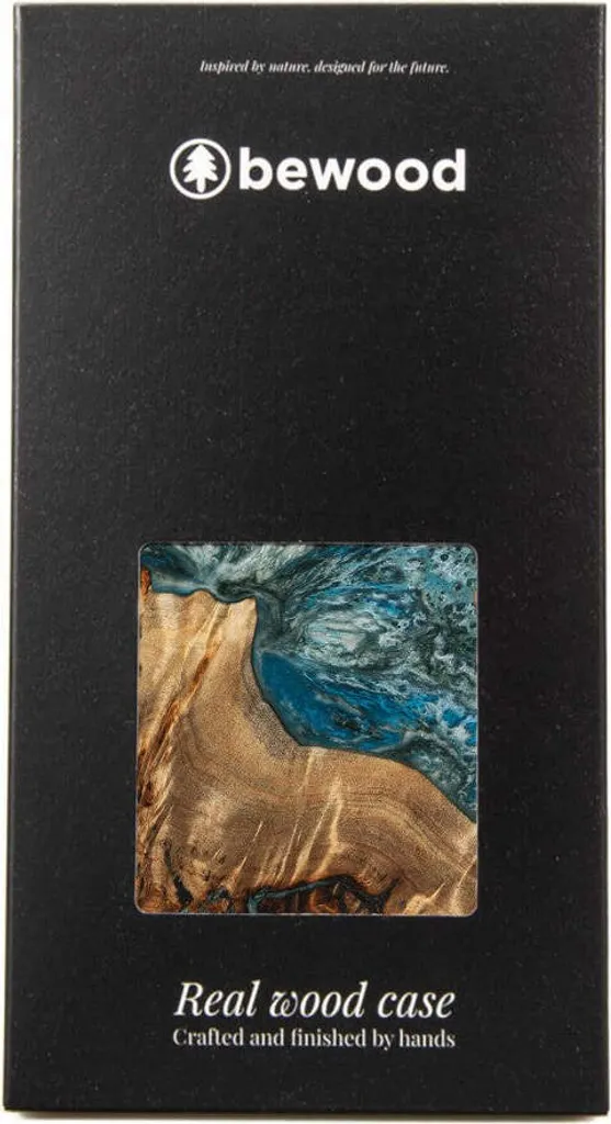 Custodia in legno per iPhone 16 Plus, Bewood Unique Planets Earth - 5