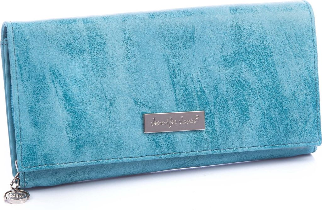 Jennifer Jones Damen Geldbörse Aus Weichem Kunstleder Portemonnaie Türkis