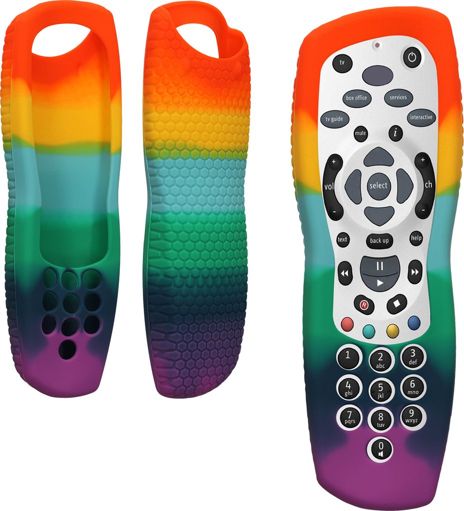 kwmobile Hülle Fernbedienung kompatibel mit Sky Plus HD / SKY+ HD Hülle - Silikon Case für TV Zubehör in Mehrfarbig