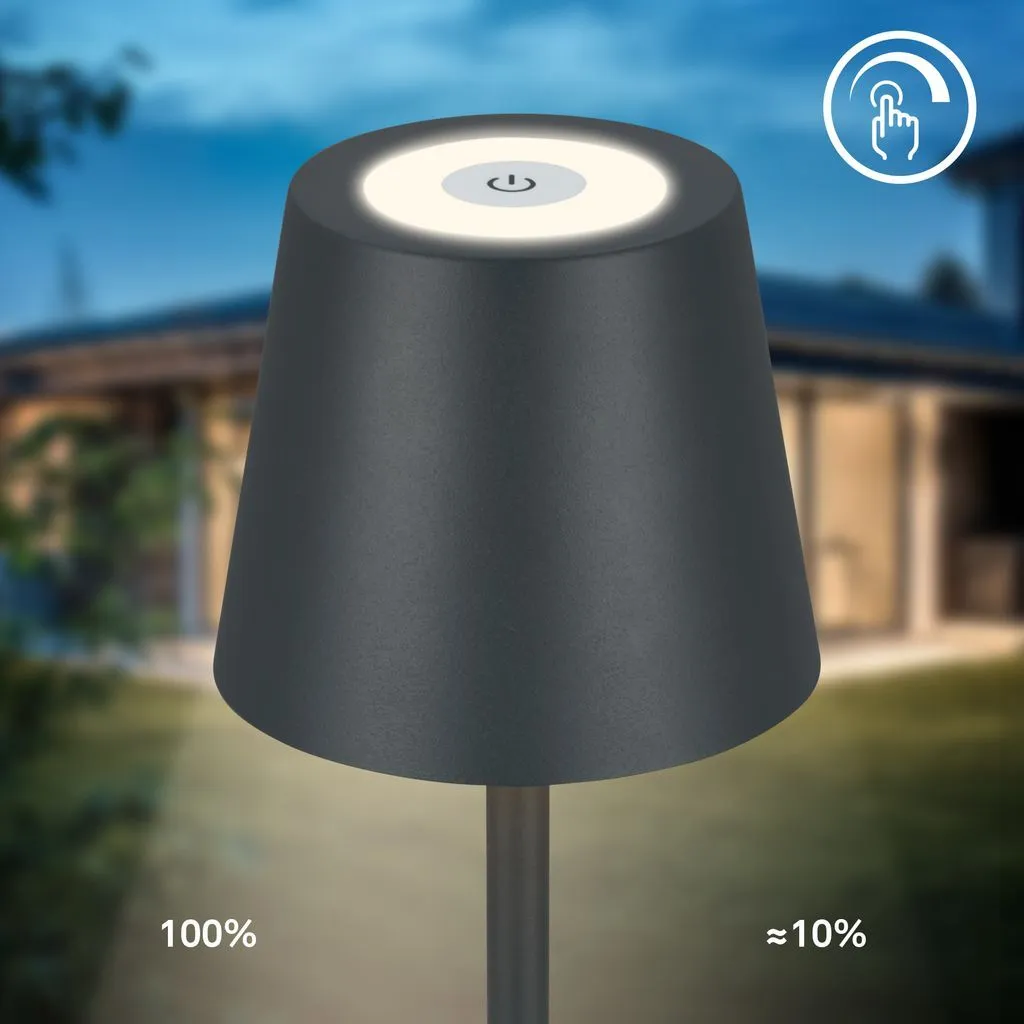 Lampe LED Tactile à Intensité Variable IP44 Protection Éclaboussures - 8