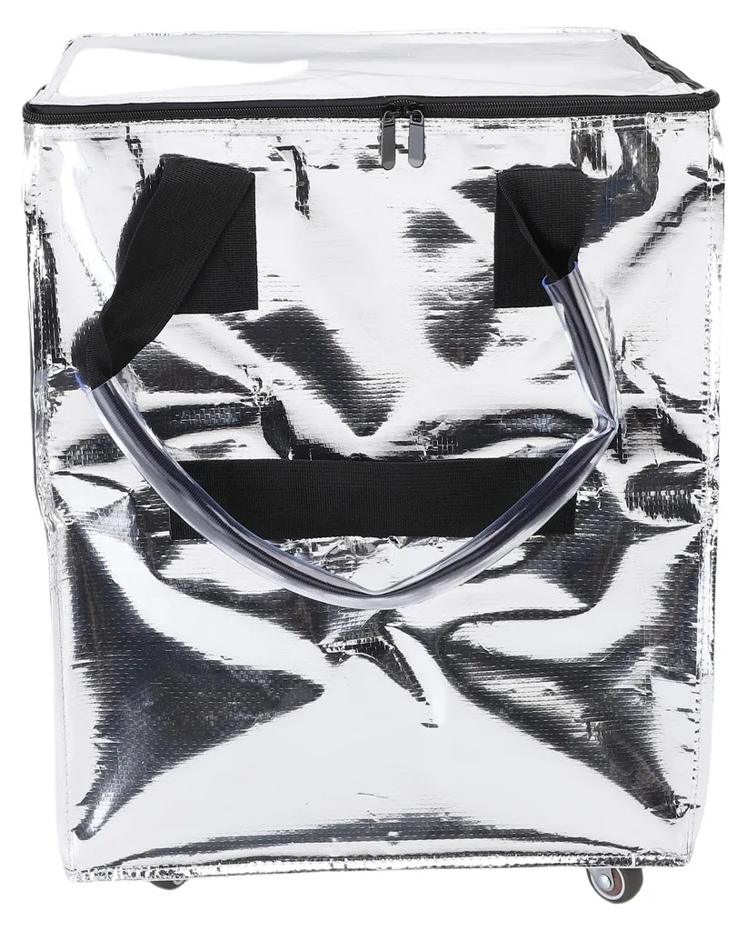 Sac à provisions à roulettes idéal pour le marché pliable et portable argent