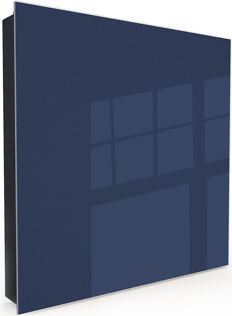 Nachbildung-Schlüsselkasten, Magnetpinnwand und Memoboard mit Glasfront Motiv Marineblauer Hintergrund I
