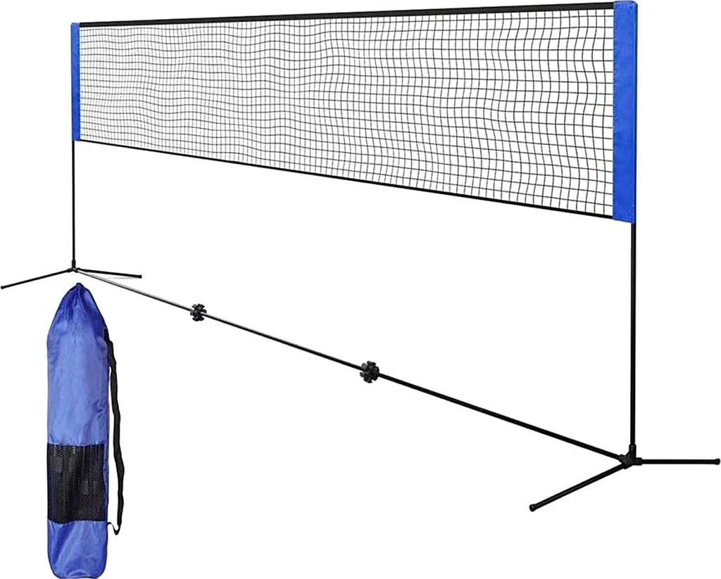 Best Sporting Volleyballnetz Outdoor 4 in 1 I Badmintonnetz 310cm breit I Badminton Netz Garten höhenverstellbar