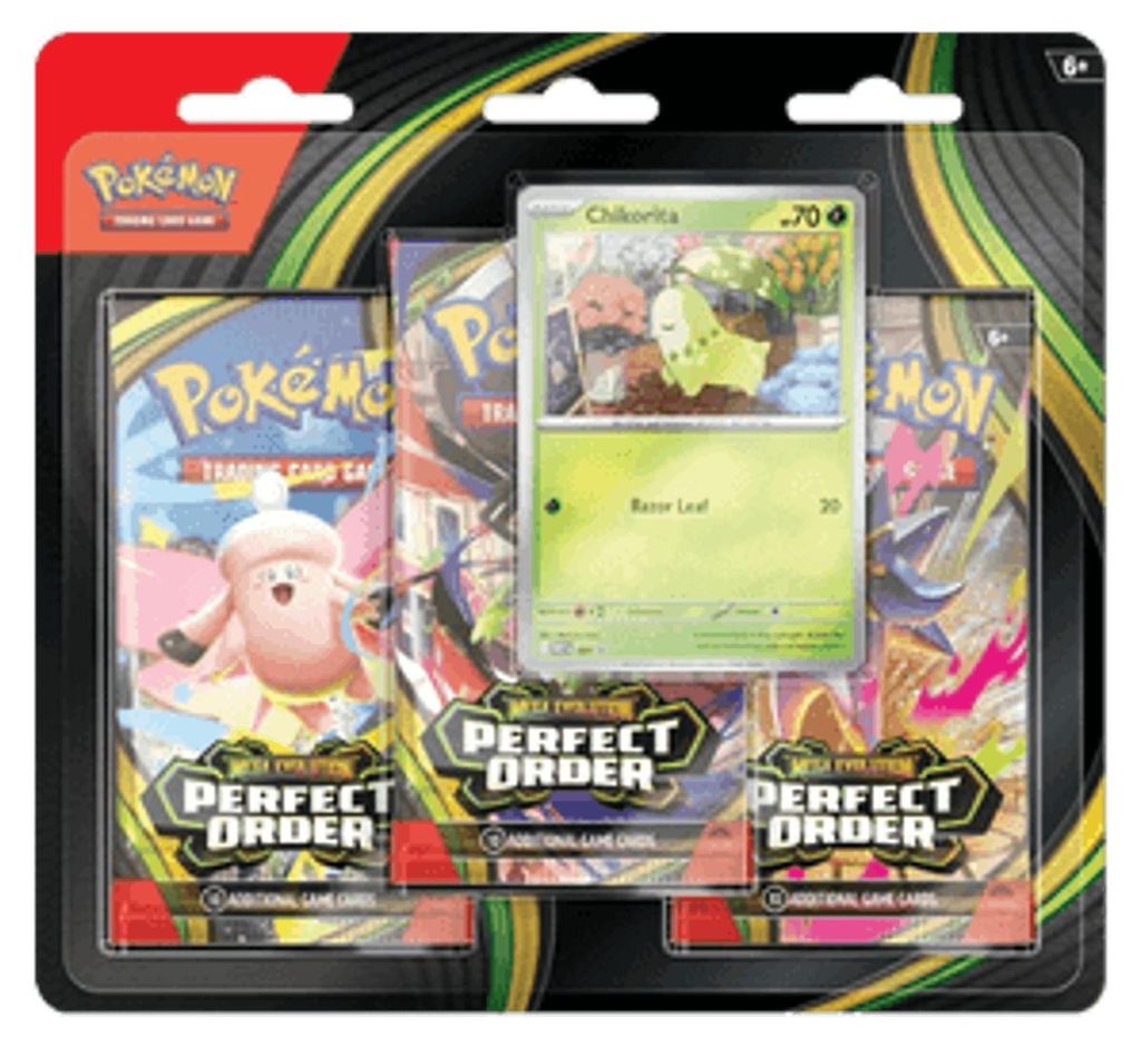 Pokemon Perfect Order: Chikorita 3-Pack Blister Produktbild 