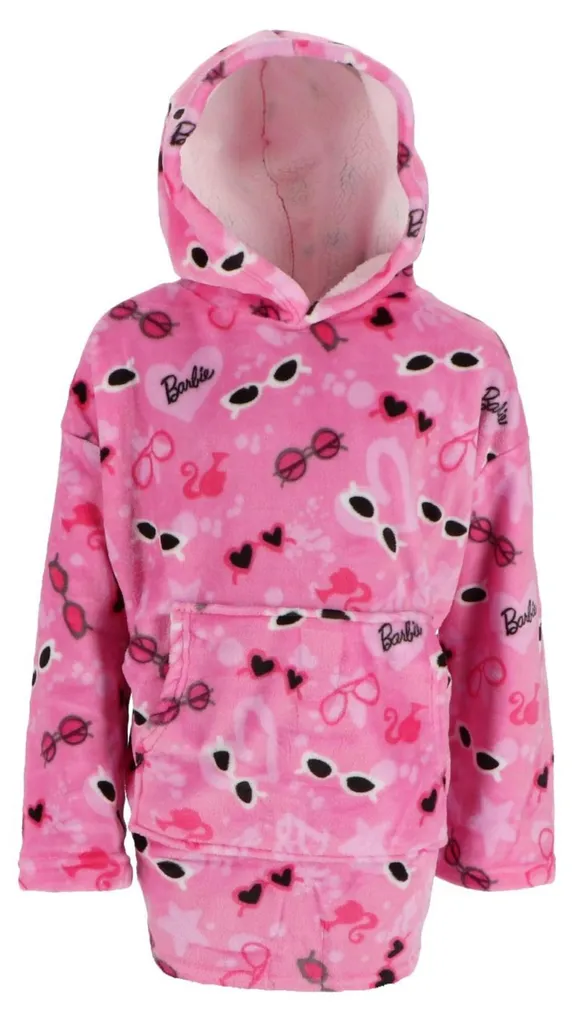 Fini le froid avec la Couverture à capuche Barbie - Plaid Chaud à Enfiler