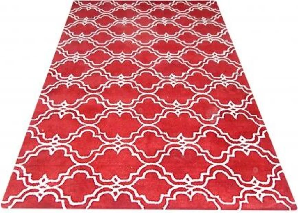 Grand Tapis de Salon Rouge Riviera 122x183 cm - Décoration Intérieure