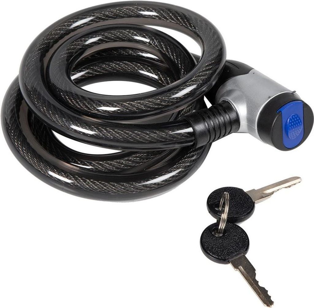 On Bike Anti-Diebstahl Spiralkabel Fahrrad 1,5x120cm Zinklegierung Schloss