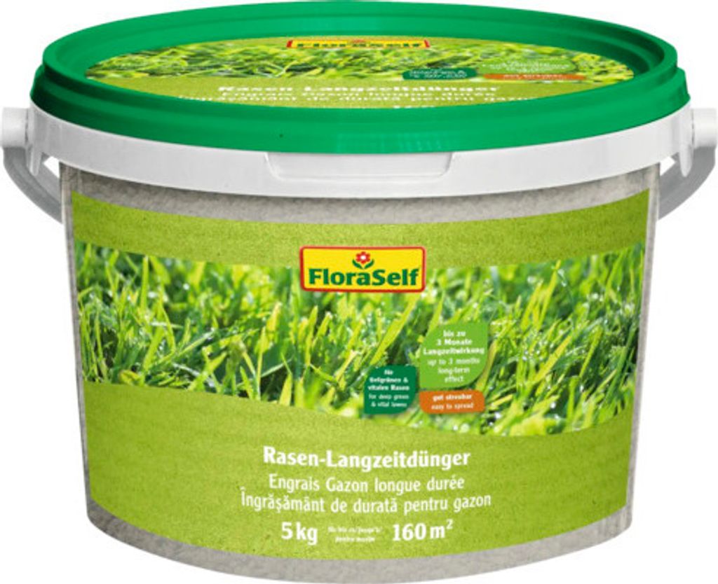 Rasen-Langzeitdünger FloraSelf 5 kg / 160 m²