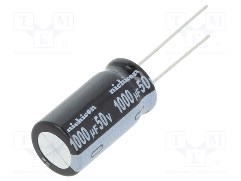 1x Kondensator: elektrolytisch 50VDC Ø12,5x25mm THT 1000uF 20% UVY1H102MHD1TO El