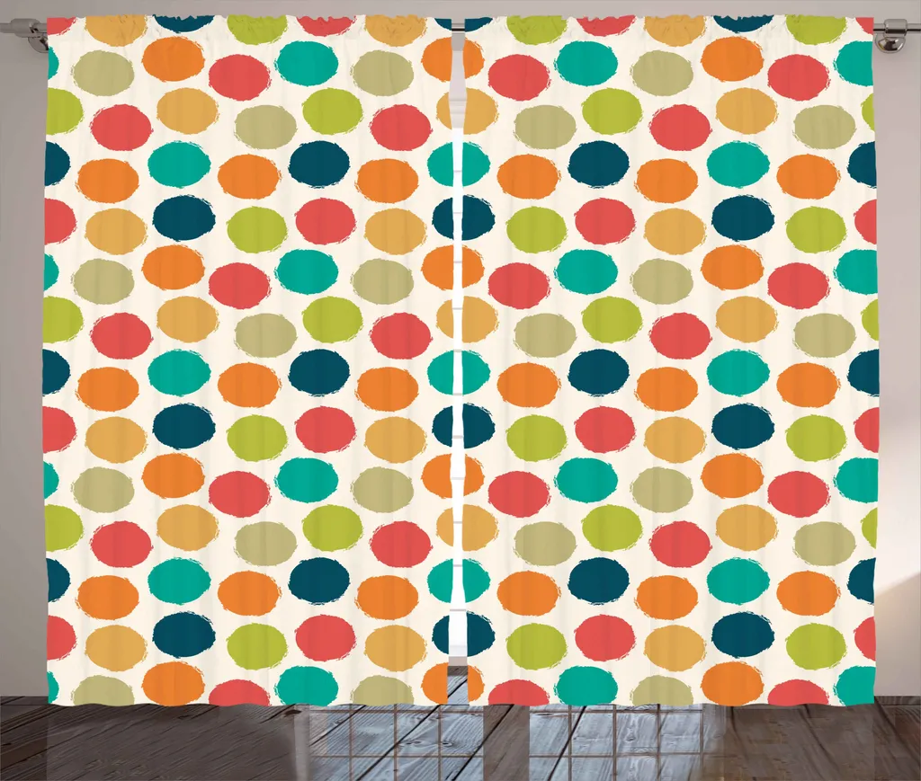 Rideau à fronces vintage pour chambre avec crochets et boucles 280x225