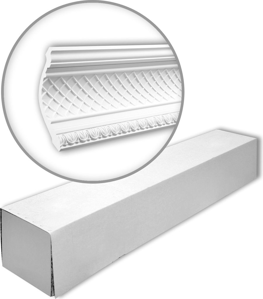 Profhome 150138 Eckleisten 1 Karton SET mit 4 Stuckleisten | 8 m