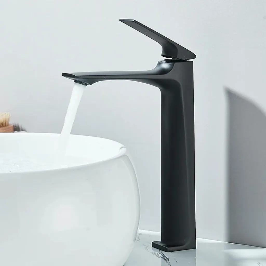 Mitigeur lavabo noir plafond à commande monocommande et bec long 150cm - 2