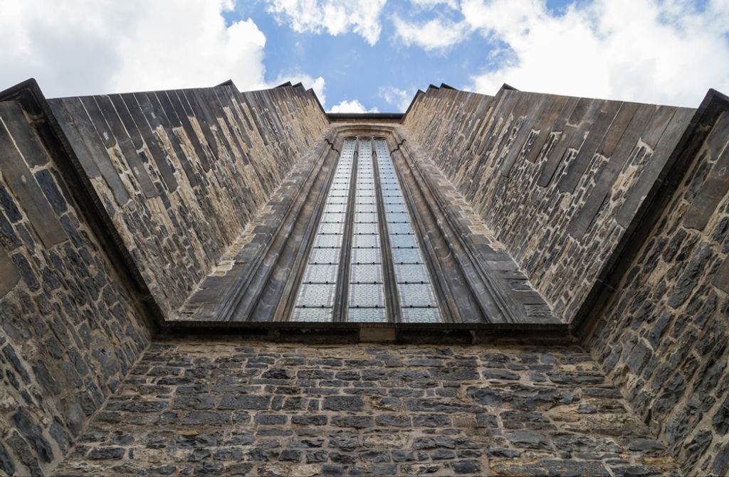 hansepuzzle 53564 - Fenster Puzzle, 500 Teile, Religion, 46,0 x 30,0cm mit hochwertiger Aufbewahrung, Kartonbox und wiederverschließbarem Beutel