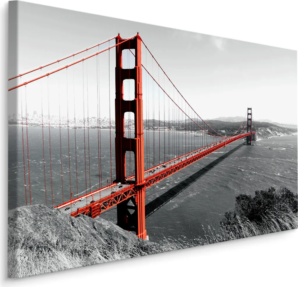 Acquista Stampa su Tela Golden Gate 70x50 cm - Arte San Francisco Online - 1