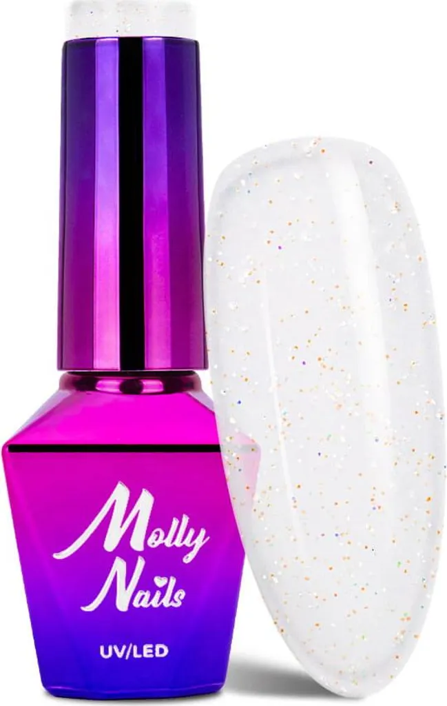Vernis hybride tenue 3 semaines Molly Nails 380 Champagne 8g éclat