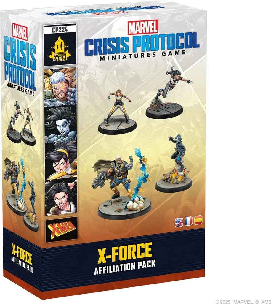 Pack d'affiliation X-Force Marvel CP avec cartes de tactiques d'élite