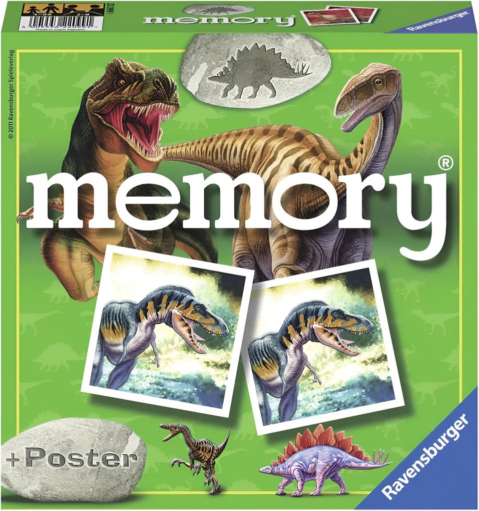 Ravensburger Dinosaurier memory, Lernspiel, Kinder, 15 min, Produktbild 