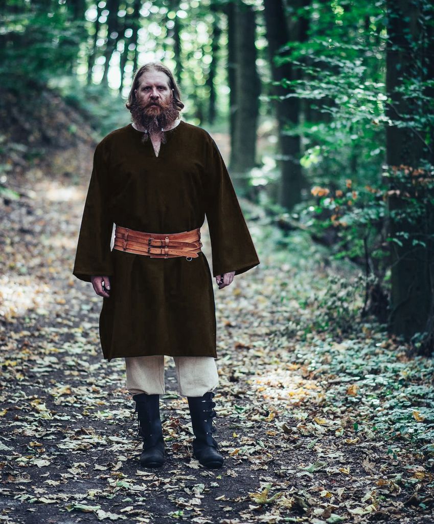 Klassische Wikinger Tunika Dunkelbraun "Thor" S Produktbild 