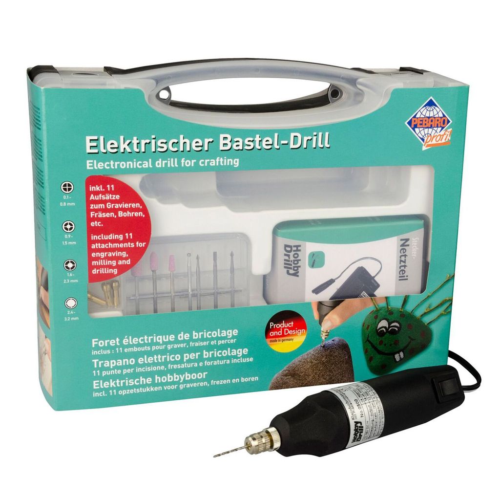 Pebaro Elektrischer Bastel-Drill im Koffer, 0508EKR