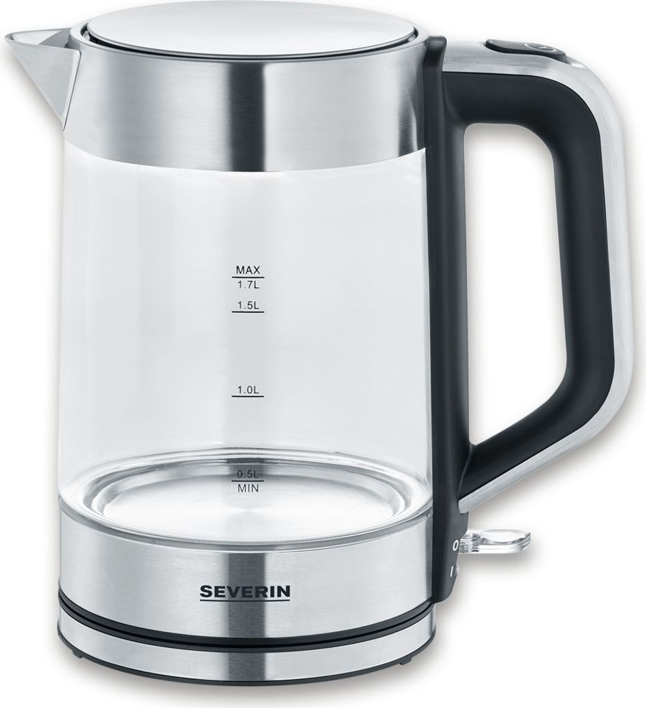 Wasserkocher Edelstahl Glas SEVERIN WK 3420 1,7 L 2200 W Produktbild