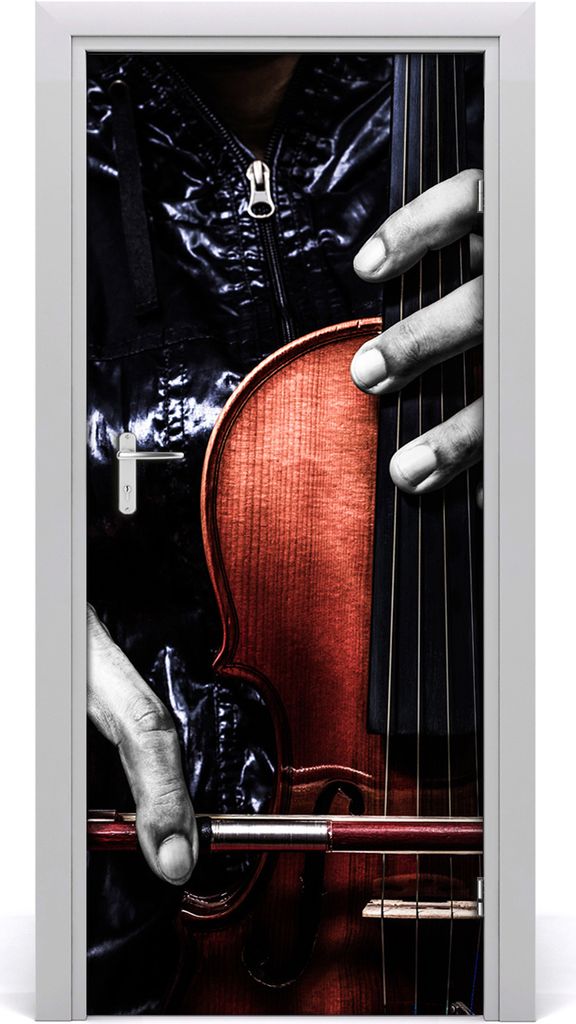 Tulup Türaufkleber 85x205 cm Dekorative Aufkleber Selbstklebend Wasserdichte Tapete Abnehmbar Schlafzimmer Wohnzimmer Wohnkultur - Violine Musik