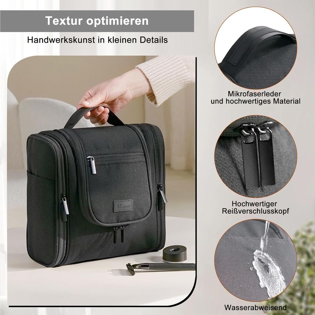 Faltbare Make-up-Tasche Pink – Kosmetiktasche Mit Unterteilungen Für Reise & Alltag