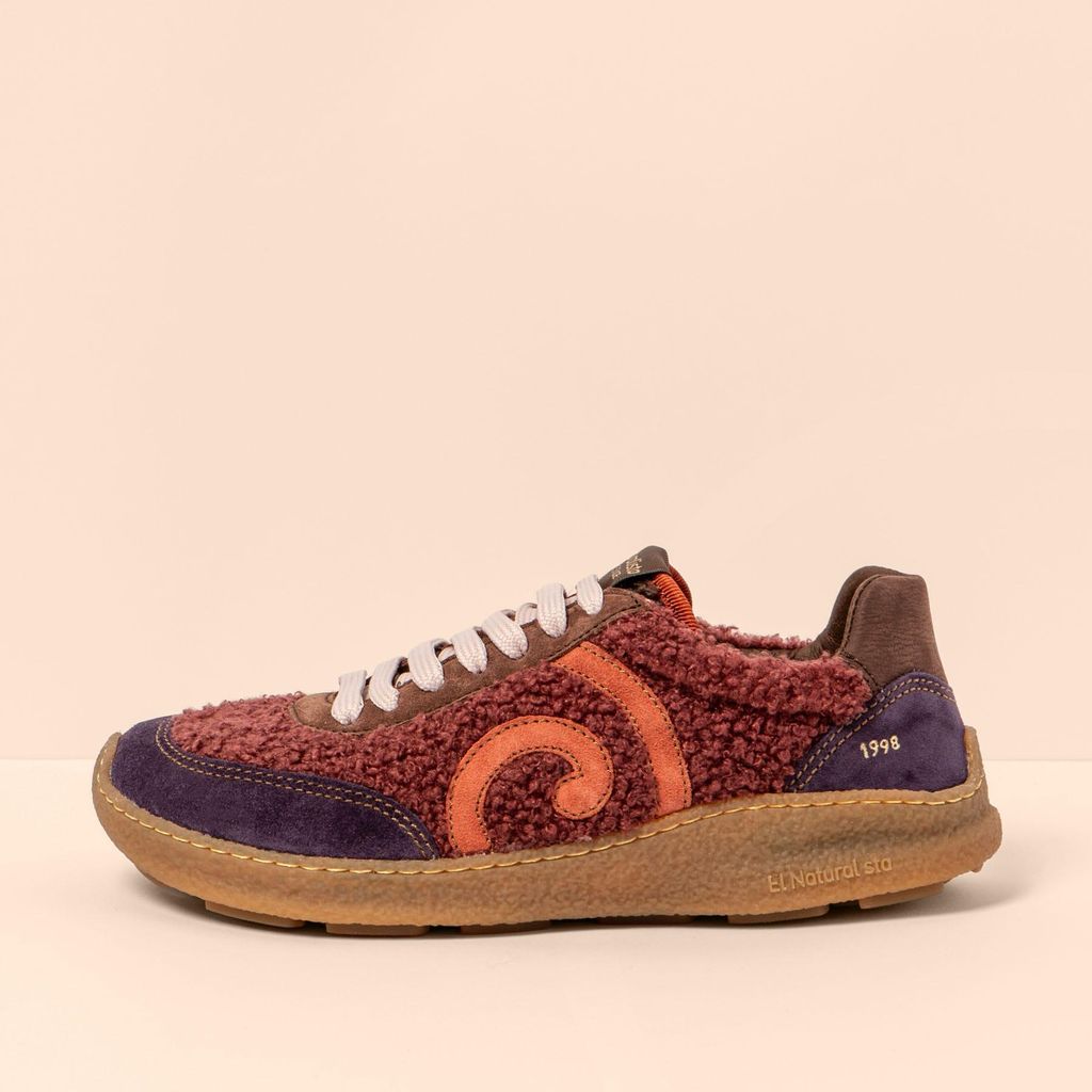El Naturalista Schuhe Damen N5435B MULTI MATERIAL WINE/ OROEL Farbe Rot