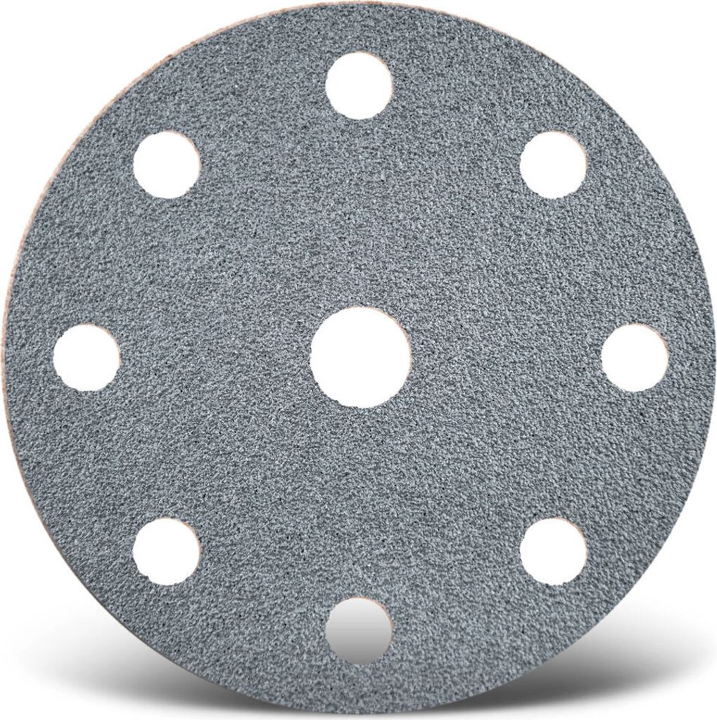 MENZER Platinum Klett-Schleifscheiben, 150 mm, 9-Loch, f. Exzenterschleifer, Halbedelkorund (50 Stk.) K400