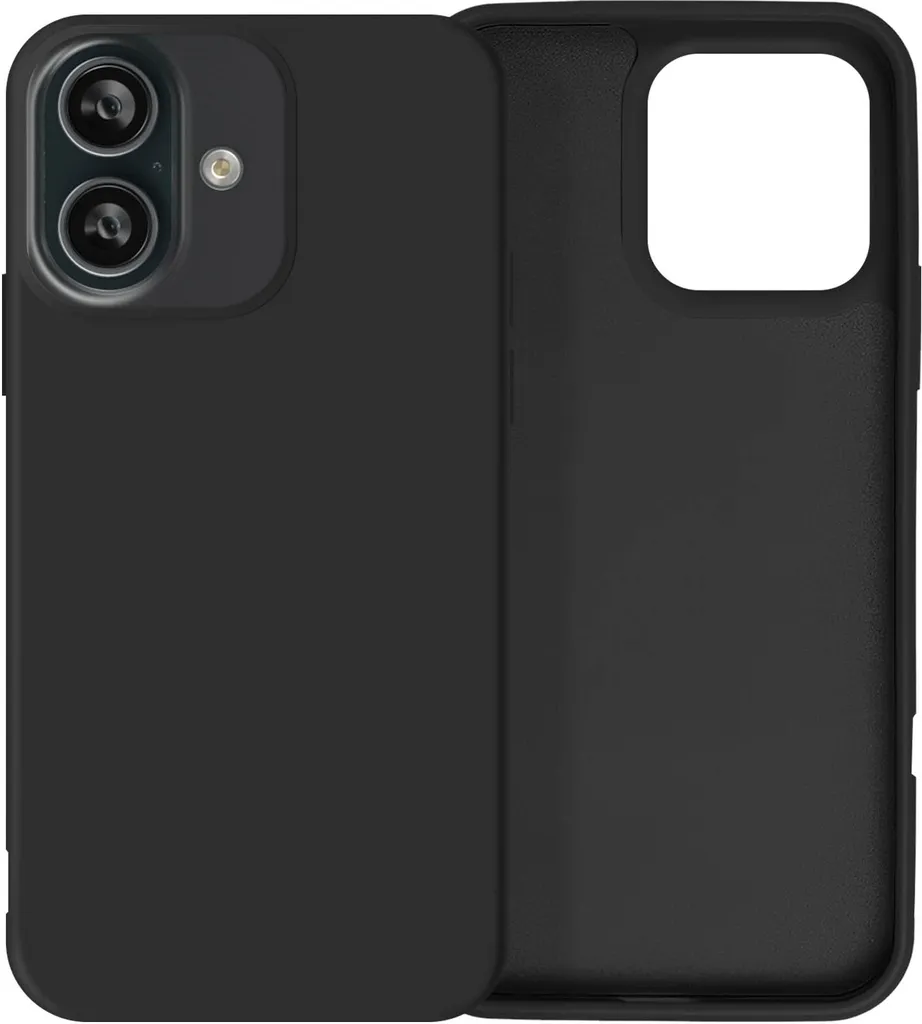 Cover Silicone iPhone 16 Plus Avizar Nero - Sottile e Protettiva - 1