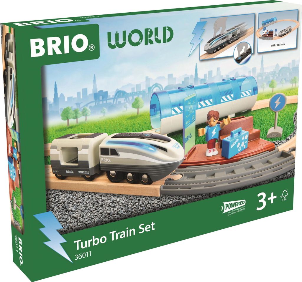 BRIO Spielesets 36011 Eisenbahnset mit Turbozug